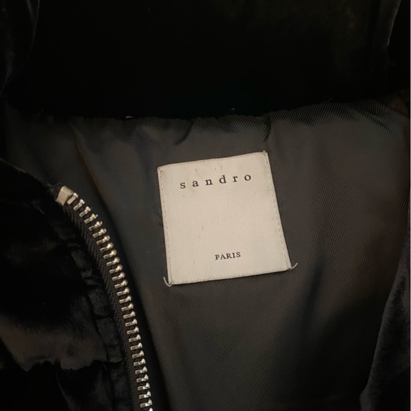 SANDRO VELVET JACKET SZ 34 - Picture 9 of 9